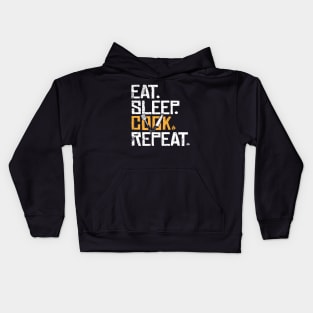 Eat sleep cook repeat Kids Hoodie